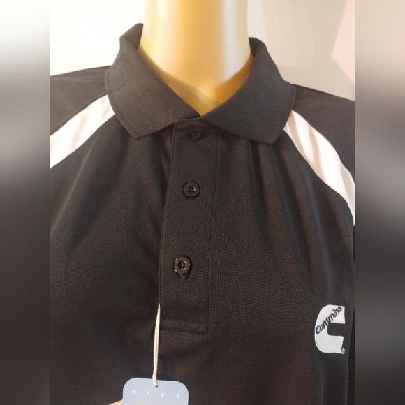 NWT Cummins Engine BLACK Extreme Performance Mens Golf Polo - Picture 3 of 9